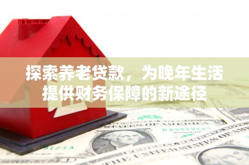 随县探索养老贷款，为晚年生活提供财务保障的新途径