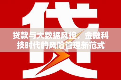 随县贷款与大数据风控，金融科技时代的风险管理新范式