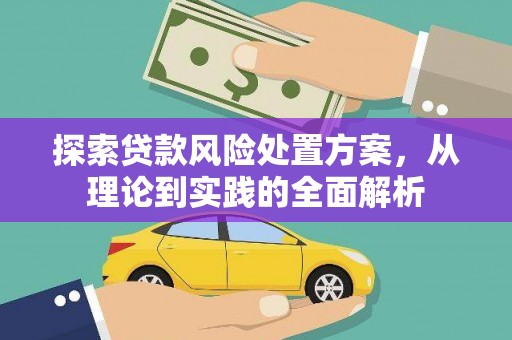 随县探索贷款风险处置方案，从理论到实践的全面解析